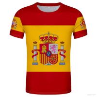 Spain National Jersey Fans T-shirt Casual Short Sleeve Fashion Street Clothing Large a