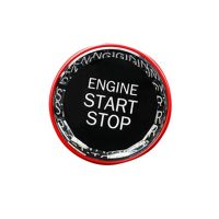 ：》“{： QHCP Car Engine START Button Replace Cover 1Pc ABS STOP Switch Protect Trim Shell For Toyota/Lexus Series Interior Accessories