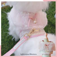 Glitter Pooch ชุดรัดอก สายจูง เสื้อผ้า สุนัข, หมา, แมว, สัตว์เลี้ยง พร้อม สายจูง รุ่น Baby Rose