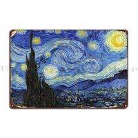 Van Gogh Starry Night Metal Sign Plates Party Kitchen Iron Garage Tin Sign Poster