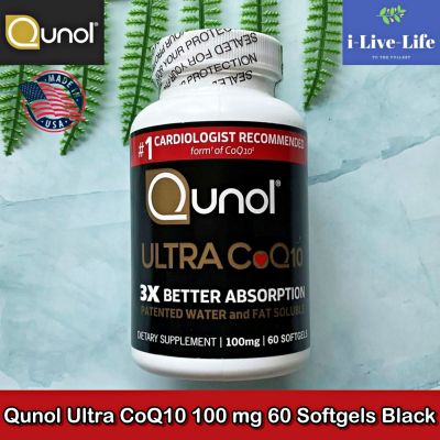 โคคิวเทน Ultra CoQ10 100 mg 60 Softgels - Qunol 3x Better Absorption Q10