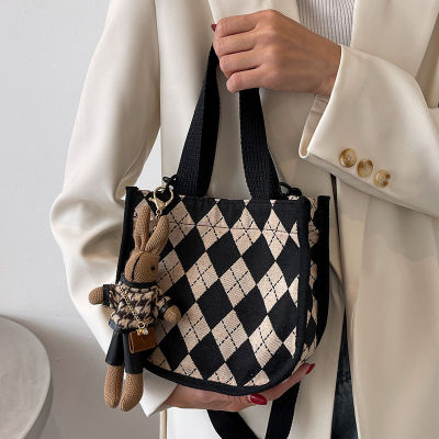 High-Grade Niche Rhombus Shoulder Bag 2023 New Fashion Tote All-Matching Ins Commuter Bag Women