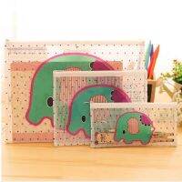 ﹍☸▤ 2020 New Arrival 1 Piece PVC Pencil Case Cute Cartoon Elephant Squirrel Sika Deer Students School Supply Pencil Case Stationary