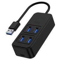 USB 3.0 4ฮับพอร์ต Splitter ความเร็วสูงตัวขยายฮับต่อพ่วงสำหรับฮาร์ดไดรฟ์