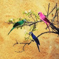 Cute Foam Bird Handmade Artificial Parrot Wedding Decoration DIY Scrapbooking Ornament Miniature Home Decoration