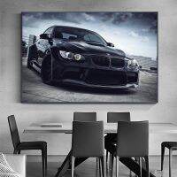 ภาพศิลปะบนผนังวอลเปเปอร์รถกีฬาสีดำ BMW ภาพผ้าใบวาดภาพโปสเตอร์ภาพพิมพ์ห้องนั่งเล่นตกแต่งบ้านผ้าใบพิมพ์ (ขนาดภาพสามารถกำหนดเองได้) 1ชิ้นภายในกรอบหรือไร้กรอบ