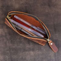 【living stationery】กระเป๋าดินสอ HandmadeLeather Cowhide Depen Case4X7E