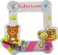 RILAKKUMA ป้ายภาษีรถยนต์ หรือ จุ๊บ พรบ. 1 ชิ้น SBRK-A2 หมีดนตรี Registry Holder 15.8(w) x 13.7 (h) cm. มีจุ๊บยาง 4 มุม งานลิขสิทธิ์แท้