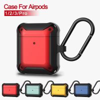 ♈ Luxury Protective Case For Airpods 1 2 3 pro Anti-fall Cover for Apple airpods 3 pro 2 With Hook Wireless Earphone Accessories