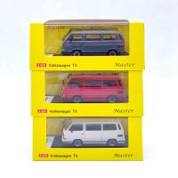 Master 1:64 B32 Porsche &amp; VW T3 Multivan 1985รถตู้ของเล่นหล่อจากเหล็กโมเดลรถขนาดเล็กงานอดิเรกของขวัญที่ประณีต