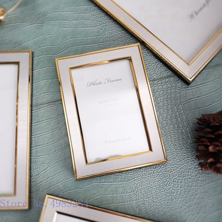 metal-photo-frame-golden-border-rose-gold-aluminum-grass-picture-frame-desktop-crafts-ornaments-wedding-accessories-photo-stand