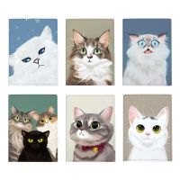 【CW】♦❁  Leather Cover Cartoon Cats Holder Protector Document Business Credit ID Cards Wallet Organizer