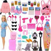 Mini Plastic Cat Toiletries Barbies Accessories Shoes Suitcase Backpack Dollhouse Decoration Hairpin Dolls Furniture Lamps Bread