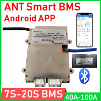 สมาร์ท ANT BMS 7วินาที-24วินาที16วินาที20วินาที40A 100A คณะกรรมการป้องกันแบตเตอรี่ลิเธียมสมดุล Li-Ion Lifepo4 LTO บลูทูธ APP 24โวลต์48โวลต์60โวลต์72โวลต์