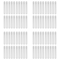 400Pcs 12X100mm Transparent Laboratory Clear Plastic Test Tubes Vials with Push Caps School Lab Supplies