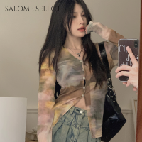 SALOME SELECT เสื้อครอป เสื้อยืด ชุดเซ็ทผู้หญิง เสื้อยืดคอกลม เสื้อยืด ผญสวย ๆ เวอร์ชั่นเกาหลี ผ้าคอตตอน ใส่สบาย เรียบง่าย 2023NEW WTX2390AF2 36Z230909