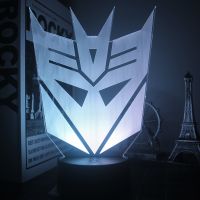 ■ↂ✤  3 d decepticon symbol dormitory adornment furnishing articles birthday gift film around a night light