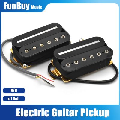 ‘【；】 1Pcs Humbucker Blade/Hex Screw Adjusting Dual Coil Electric Guitar Pickup With 4 Conduct Cable Neck Bridge Pickup Coil Splitting