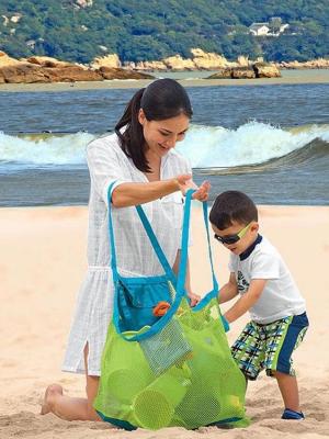 Beach Toy Bag Large Beach Foldable Lightweight Beach Toy Bag Net Tote for Kids Beach Sand Toys Storage Bags Sand Pool Picnic Supplies admired