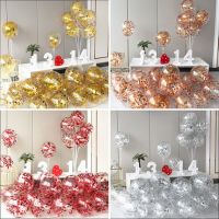 10pcs12 Inch Confetti Latex Balloons Transparent Party Birthday Wedding Valentine Anniversary Decoration