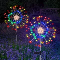 Solar Flower Lights Outdoor Garden Decorations Waterproof 7 Color