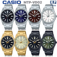 HOT ； Casio นาฬิกาข้อมือผู้ชาย สายสแตนเลส รุ่น MTP-VD02 ของแท้ประกันศูนย์ CMG