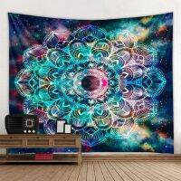 Multicolor colorful psychedelic mandala Podomician style tapestry printing soft and easy-care decorative hanging cloth