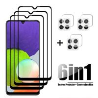 ™ 6IN1 Protective Glass For Samsung Galaxy A22 5G Screen Protector Camera Lens Film On For Sansung Galaxy A 22 5G 23 Tempered Glas