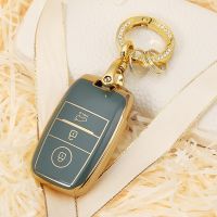 TPU 3 Button Car Remote Key Cover Case Holder Keychain for Kia Optima Sorento Niro Soul Accessories Key Chains