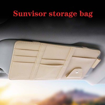 dfthrghd Car Accessories Visor Organizer Auto Sun Visor Storage Pouch for Ford Focus Fusion Escort Kuga Ecosport Fiesta Falcon EDGE/