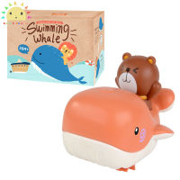 SS【ready stock】Kid Wind-up Toy Bath  Toy For Baby Play Water Amphibious Boat With Spraying Function