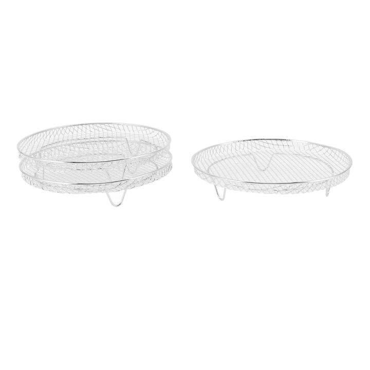 3 Stück Air Fryer Dörrgestelle Edelstahl - Stapelbare Dehydrator Racks 20x9cm