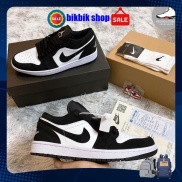 Giày thể thao Jordan panda JD 1 thấp cổ đen trắng Giày air Jodan 1 high