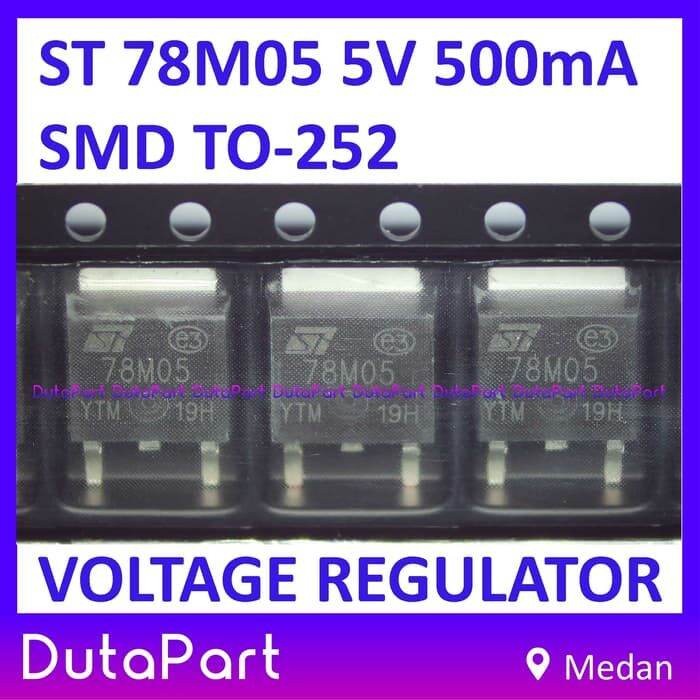 20 PCS 78M05 7805 5V 0.5A 500mA SMD ST VOLTAGE REGULATOR TO-252 ...