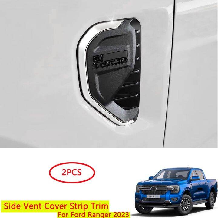 Chrome Side Vent Cover Strip Trim For Ford Ranger T9 2023 Auto