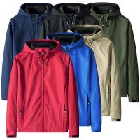 Spring Autumn Waterproof Jacket Men Windbreaker Fishing Hiking Jacket Raincoat Field Tactical Jacket Camping Climbing Clothes