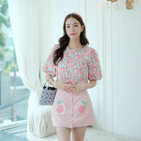 14-285 Floral Bell Pink Top - Morningkiss Shop