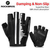 ROCKBROS ขี่จักรยานถุงมือจักรยานเสือภูเขาจักรยานเสือหมอบ Unisex สูงสะท้อนแสง Ant-Slip Fingerless ถุงมือสำหรับจักรยานรถจักรยานยนต์อุปกรณ์เสริม822