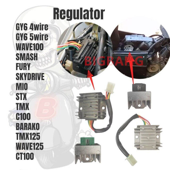 BIGBANG Motorcycle Rectifier Regulator wave 100, xrm 125, mio, stx