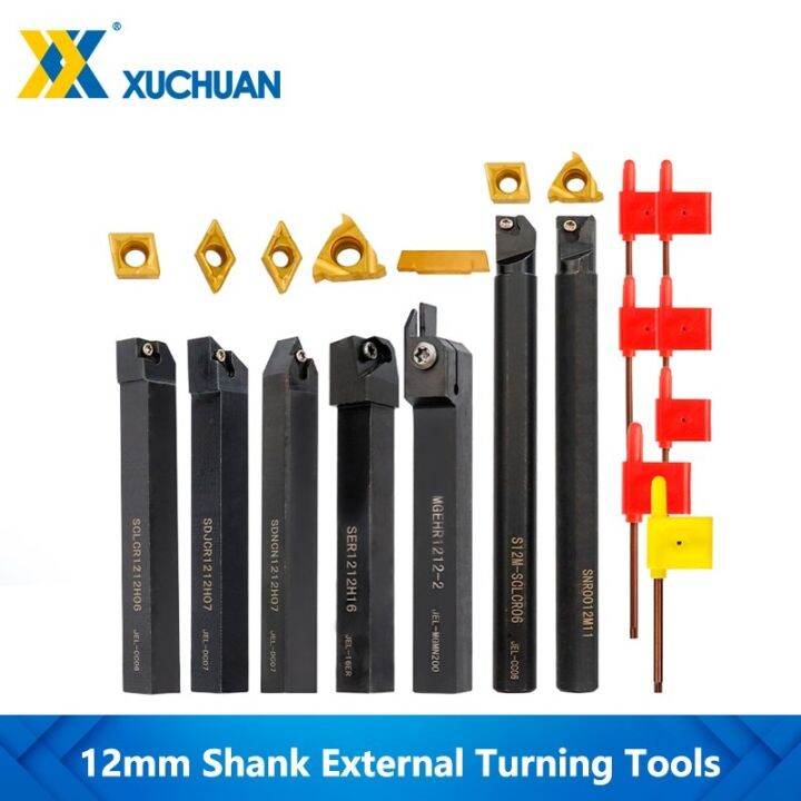 12mm-shank-cnc-lathe-machining-cutter-7pcs-คาร์ไบด์แทรกประแจตัวยึดกลึงภายนอกเครื่องกลึงบาร์-boring-bar-ชุด