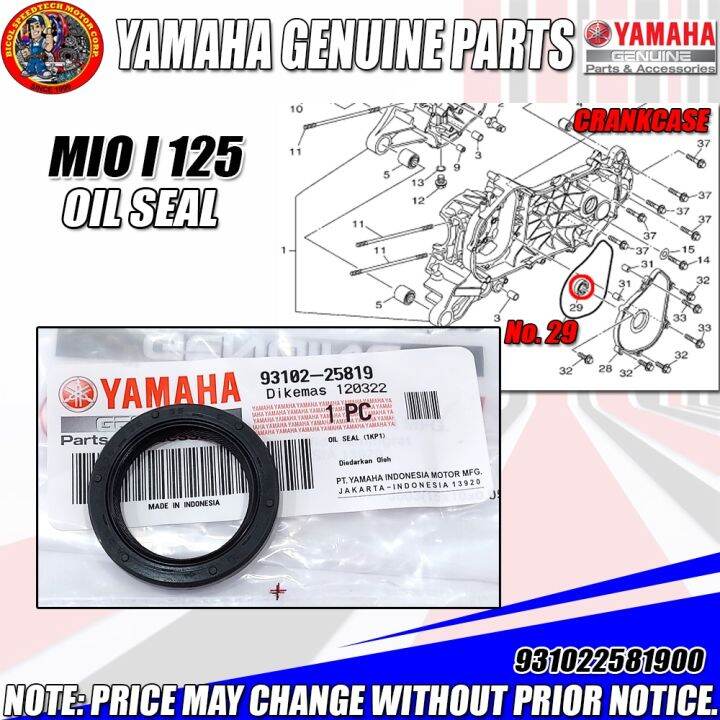 MIO I 125 OIL SEAL (YGP) (Genuine: 93102-25819) | Lazada PH