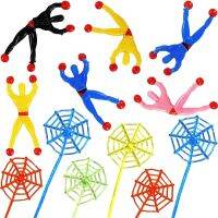 12PCS Rolling Wall Climbing Man Cobweb Stretchy Favors for Kid Prizes Birthday Supplies Gifts