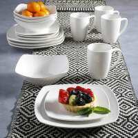 Zen Buffetware DW 16Pc White  For Home Dinner Set Dishes And Plates Sets