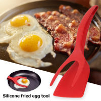 Multifunctional 2 in 1 Egg Turners Cooking Tongs Non-Stick Bread Flip Gadgets Kitchen Utensils Silicone Spatula Cooking Tool