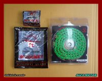 HONDA GROM125 MSX125 FRONT (13T) &amp; REAR (30T) SPROCKET &amp; CHAIN (420N) (120L) "GREEN" SET #สเตอร์หน้า13ฟัน สเตอร์หลัง30ฟัน โซ่สีเขียว