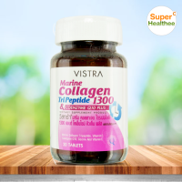 Vistra marine collagen tripeptide 1300 plus Q10 วิสทร้า มารีน คลอลาเจน 30 เม็ด