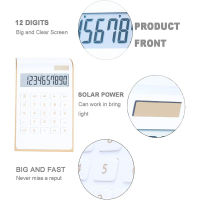 Calculator, Slim Elegant Design, OfficeHome Electronics, Dual Powered Desktop Calculator, Solar Power, 10 Digits, Tilted LCD Di