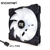 SNOWMAN PWM 4 Pin ARGB 120mm PC Case Fan Quiet 12CM Cooling Fan Silent Computer CPU Cooler Fan SYNC RGB Fans 12V DC Adjust Speed-Laocher