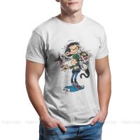 ผู้ชายเสื้อยืด Gaston Lagaffe การ์ตูนผ้าฝ้าย100 เสื้อยืดฝาแฝดของนักพนันปรับแต่ง Homme เสื้อยืดตลกเสื้อผ้าขนาด