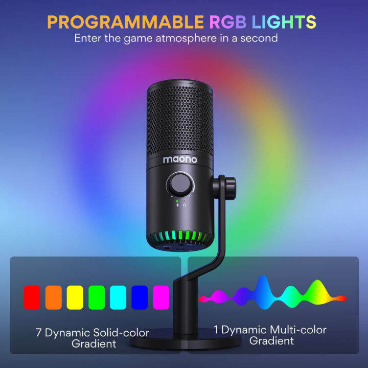 maono-gaming-microphone-for-pc-usb-programmable-condenser-mic-with-rgb-lights-mute-gain-headphone-output-volume-control-for-streaming-podcast-twitch-youtube-discord-computer-mac-ps5-dm30-gaming-microp